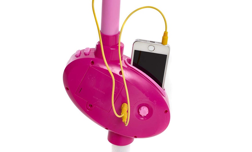 Image 4: Children's Electronic Plug & Play Microphone Light Up Stand