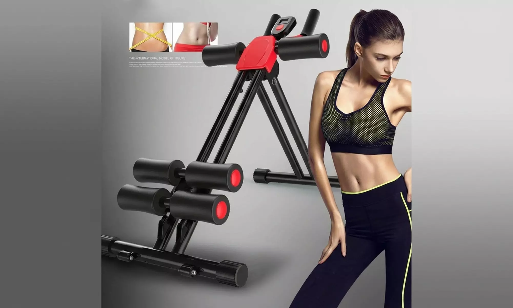 Banc de musculation pliable Synerfit multifonction avec écran LCD