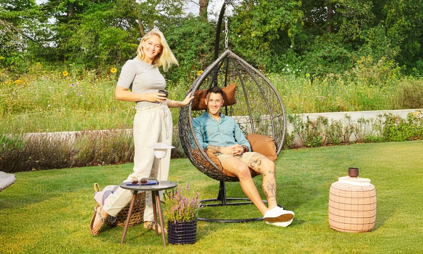 Image 1: Home Deluxe Polyrattan-Hängesessel CIELO