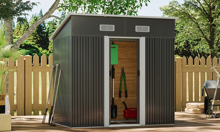 Image 18: Outdoor Garden Compact Metal Storage Shed