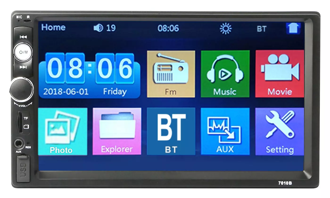 iMounTek 7" Bluetooth Multimedia Car Stereo and Rear-View Camera - Primary Image