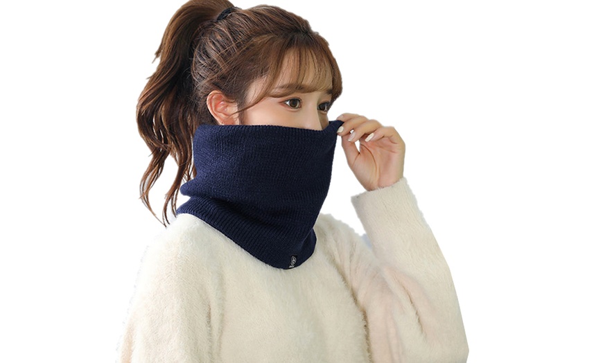 Image 2: Soft Fleece Lined Neck Warmer Scarf