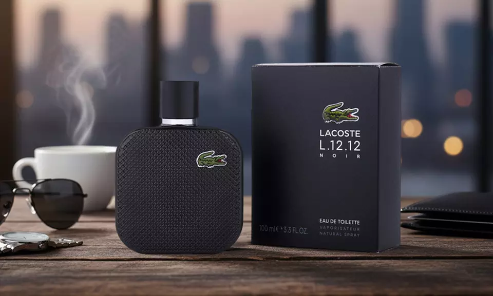 Lacoste L.12.12 Noir Eau de Toilette Spray for Men 3.3 fl. oz.