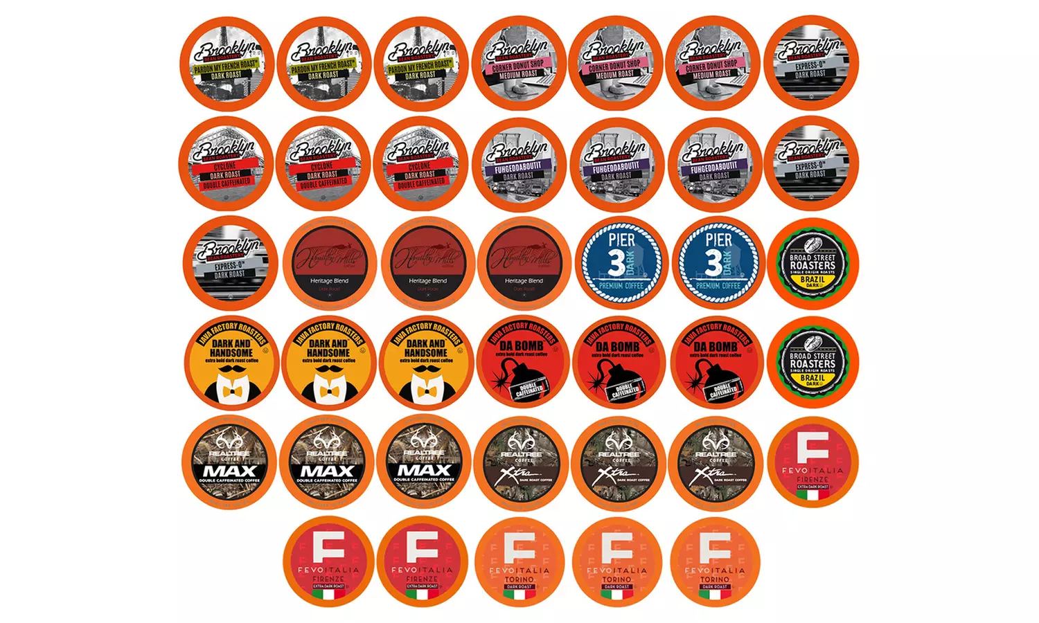 Two Rivers Coffee Variety Sampler Pack K-Cup Brewers, 40 or 100 Count