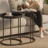 Image 6: HomCom Nesting Side Tables, Space-Saving Design