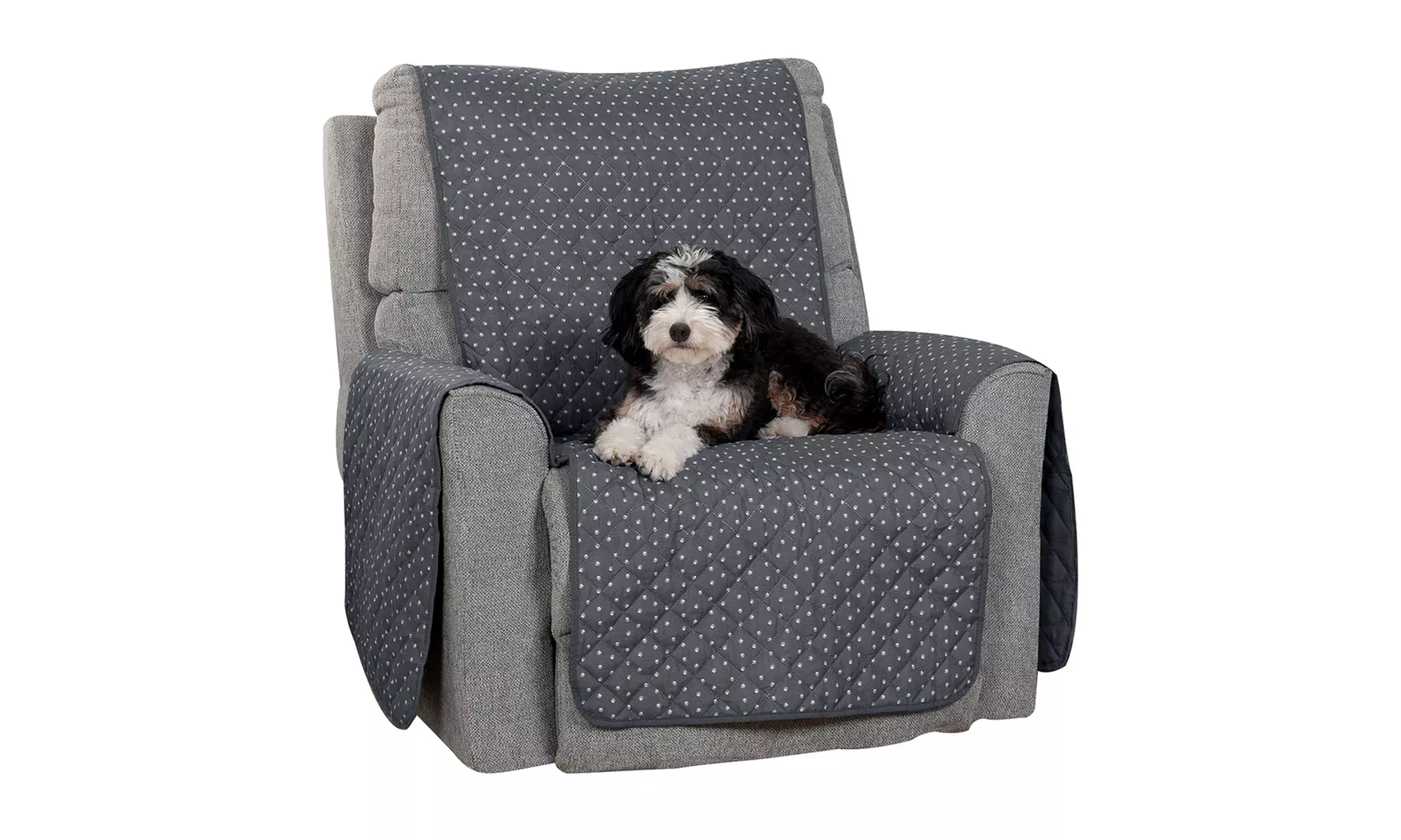 FurHaven Pet Reversible Water-Resistant Furniture Protector for Dogs - Paw Print