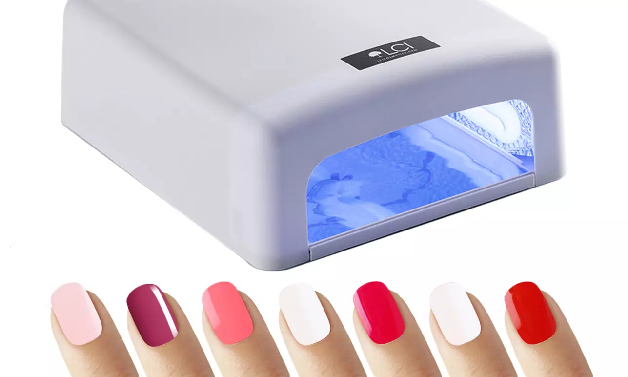 Kit de manucure gel avec 3 ou 5 vernis semi-permanents et lampe UV de la marque LCI Cosmetics - Primary Image