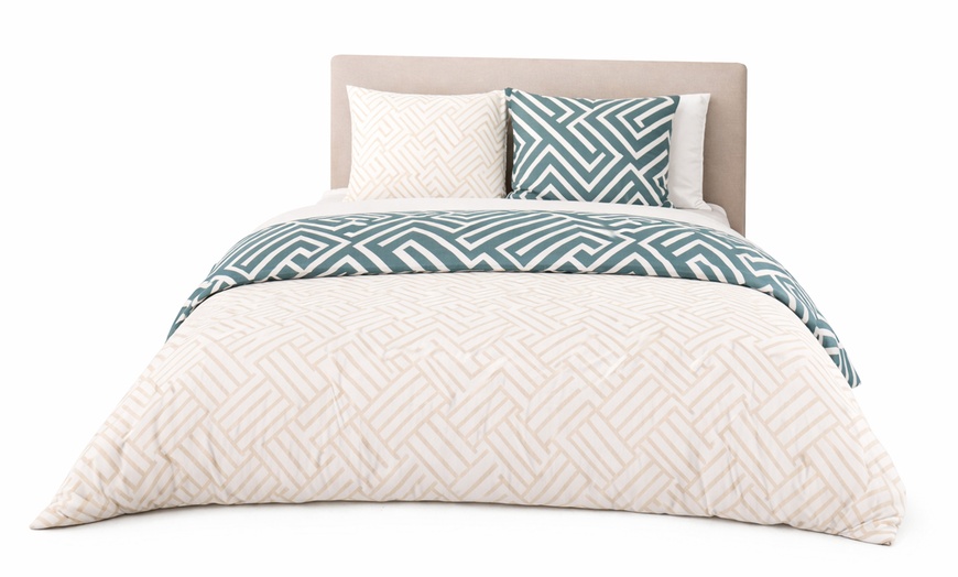 Image 8: Set di biancheria da letto reversibile in 100% cotone