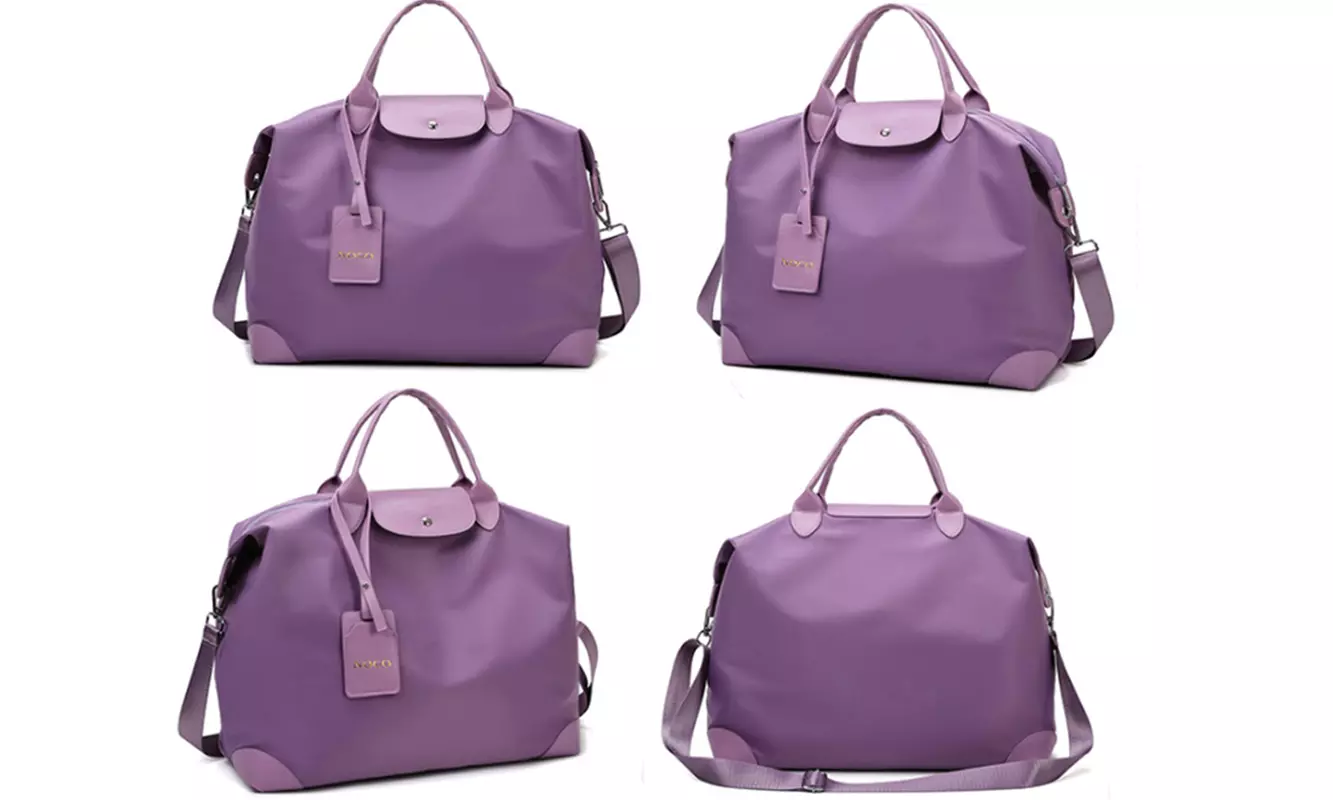 Water-resistant Large Tote Bag with Zip Closure and Trolley Sleeve