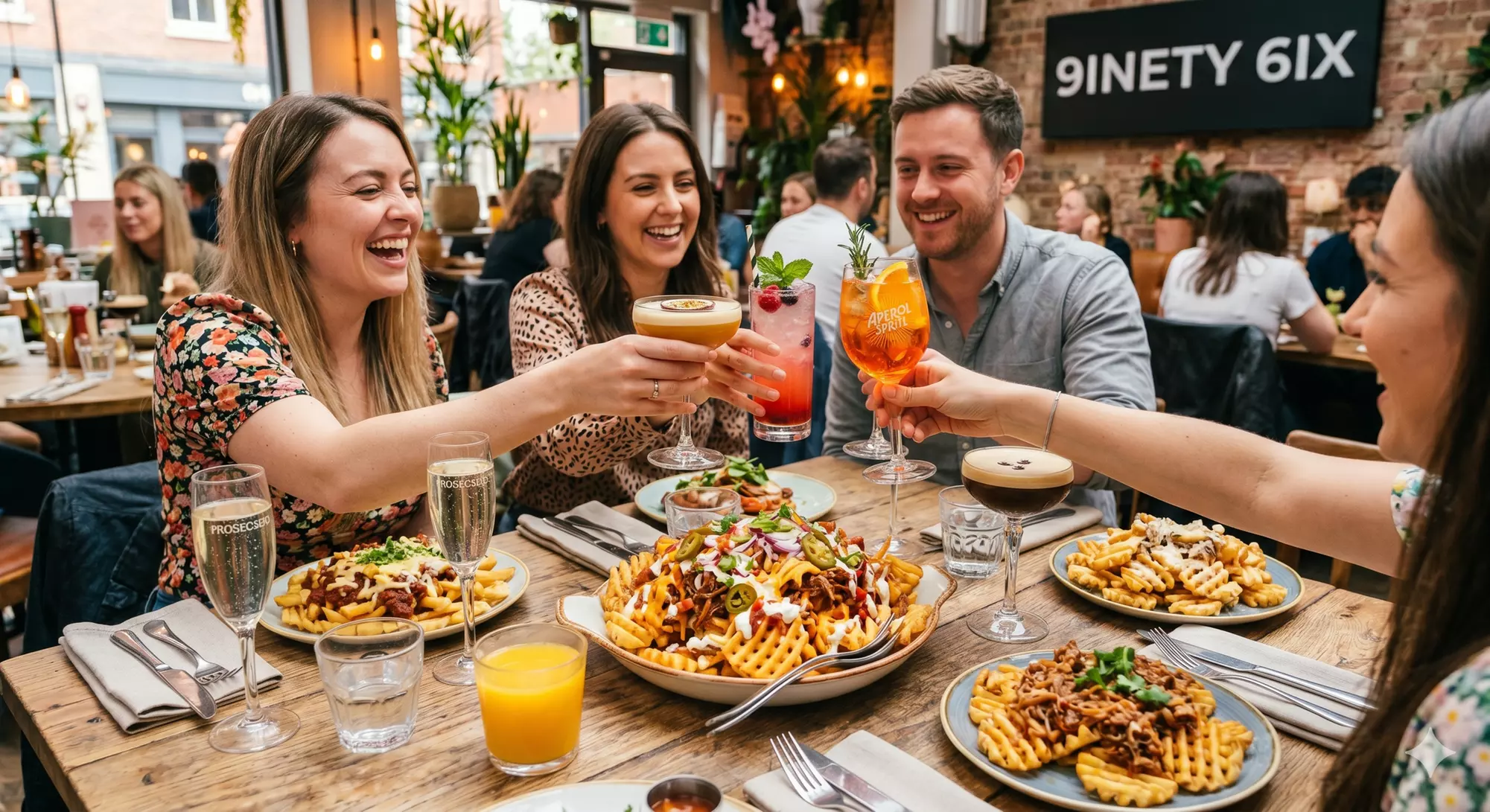 Bottomless Brunch with Loaded Fries and Drinks Options for Two or Four