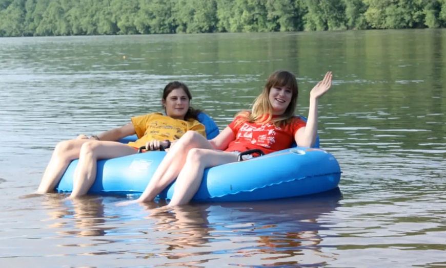 Image 3: Double the Fun with Tubing Rental with Deluxe Tube!
