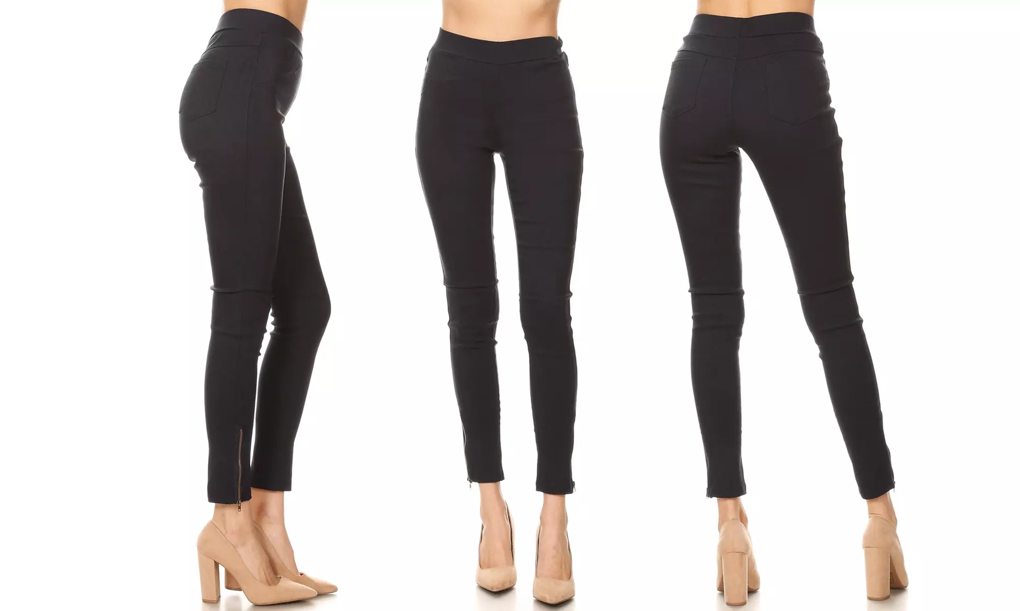Women's High Waisted Skinny Pull-On Pants Ankle Stretchy Jeggings