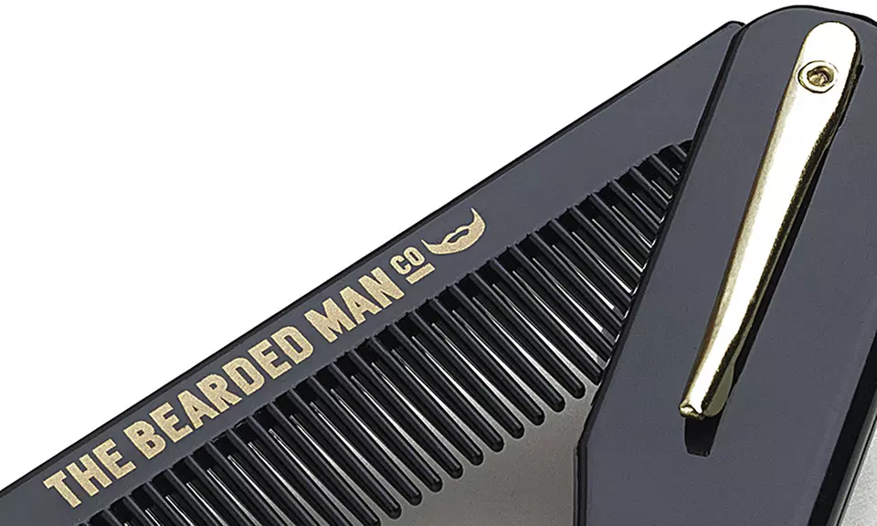 1x, 2x oder 3x The Bearded Man Company Bartkamm zum Zusammenklappen - Second Medium