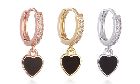 Mono orecchino con zirconi disponibile in 3 colori