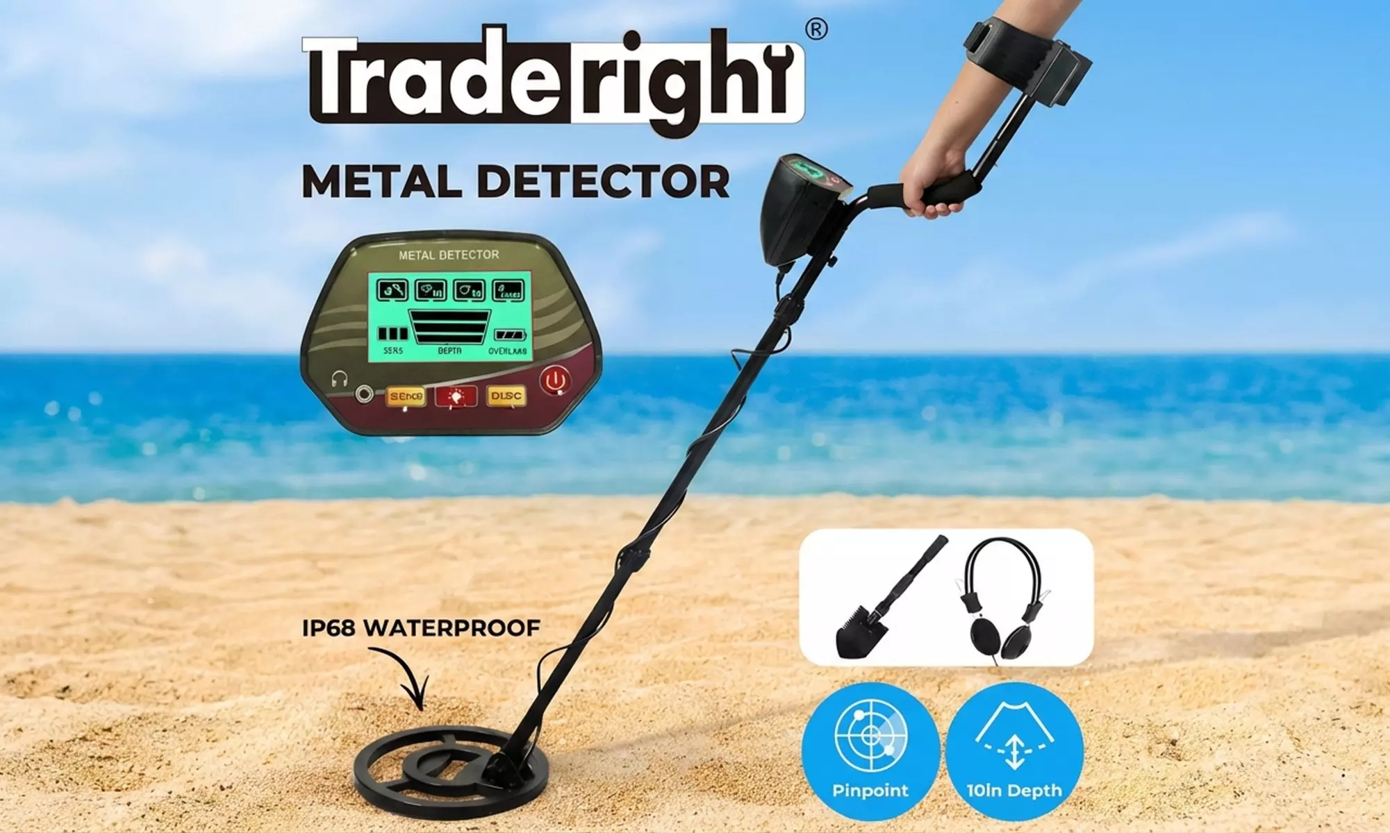 Traderight Professional Waterproof Metal Detectors
