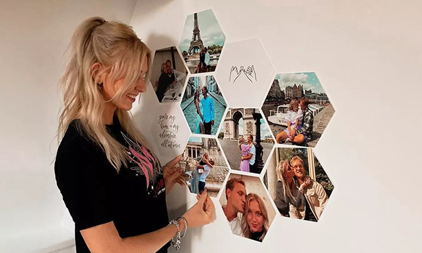 Muchopix hexagone, taille au choix, sur Hellodeco