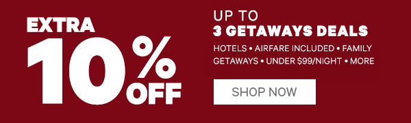 Extra 10% Off Getaways