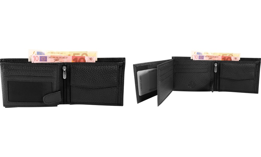 Image 14: Leonardo Verrelli Herren-Geldbörse aus Echtleder mit RFID-Schutz