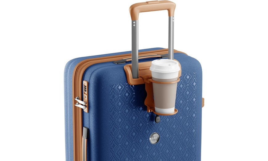 Image 20: 1 / 3x KONO Hartschalen-Reisekoffer mit TSA-Schloss