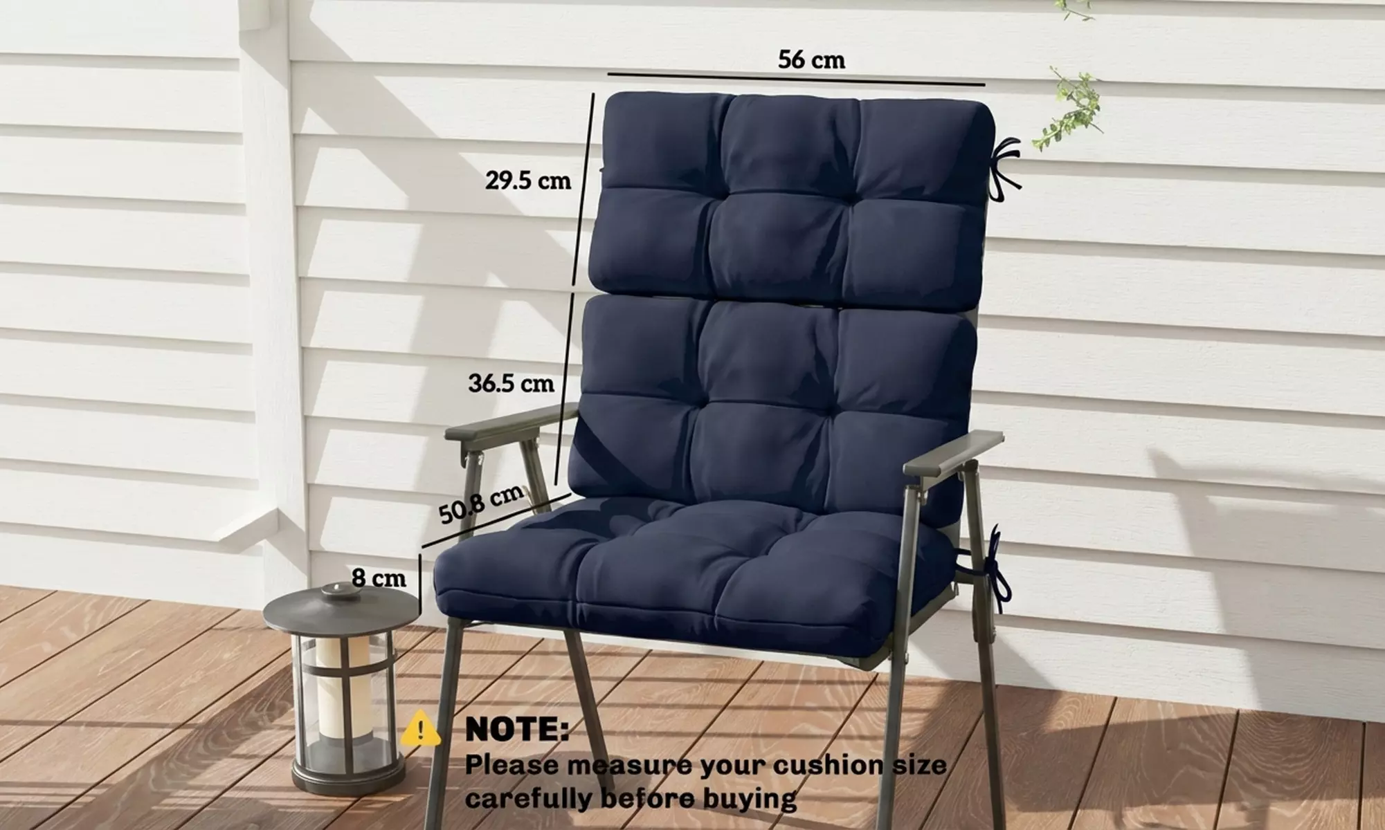 Outsunny Outdoor Seat Cushions with Backrest