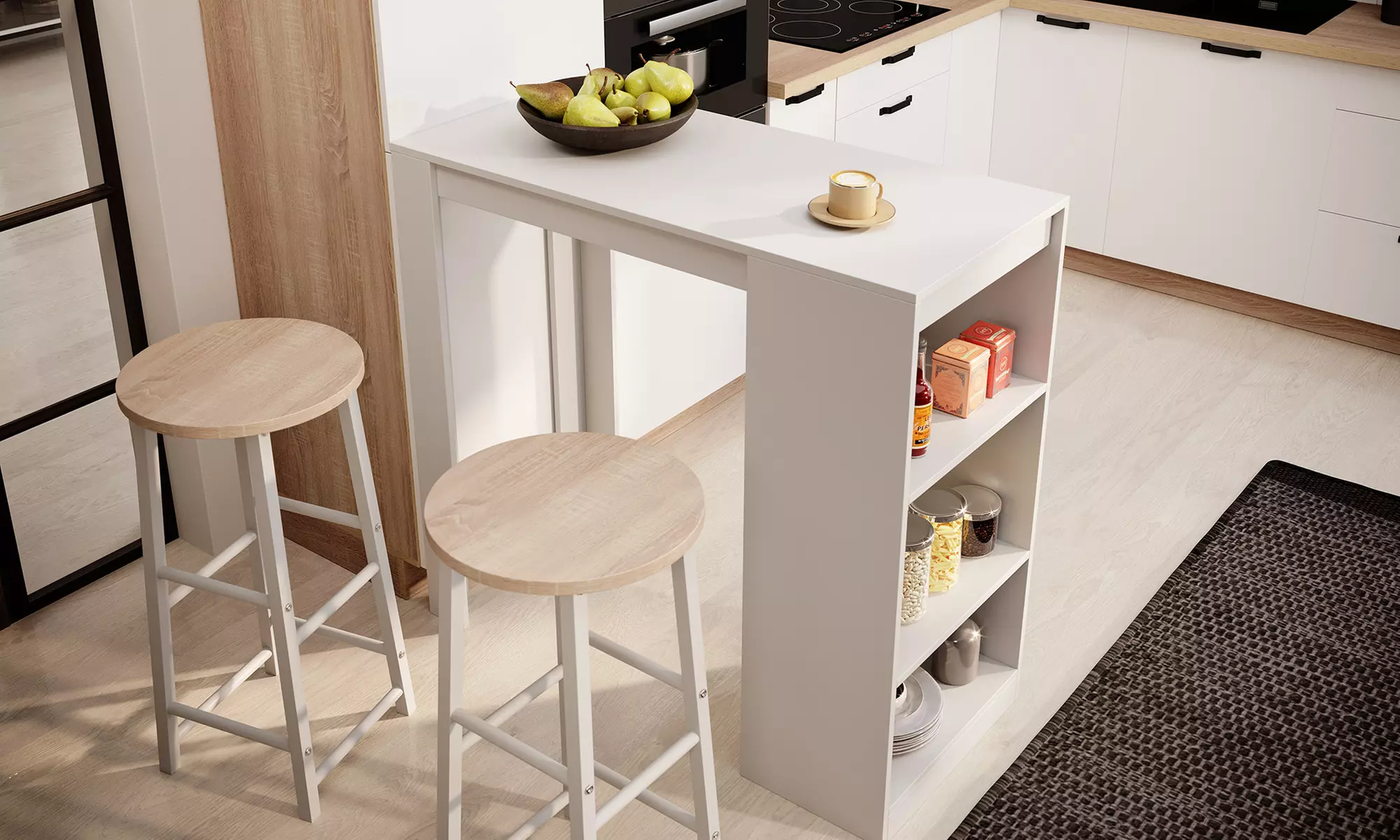 Stehtisch „Kyra“ opt. inkl. 2 Barhockern