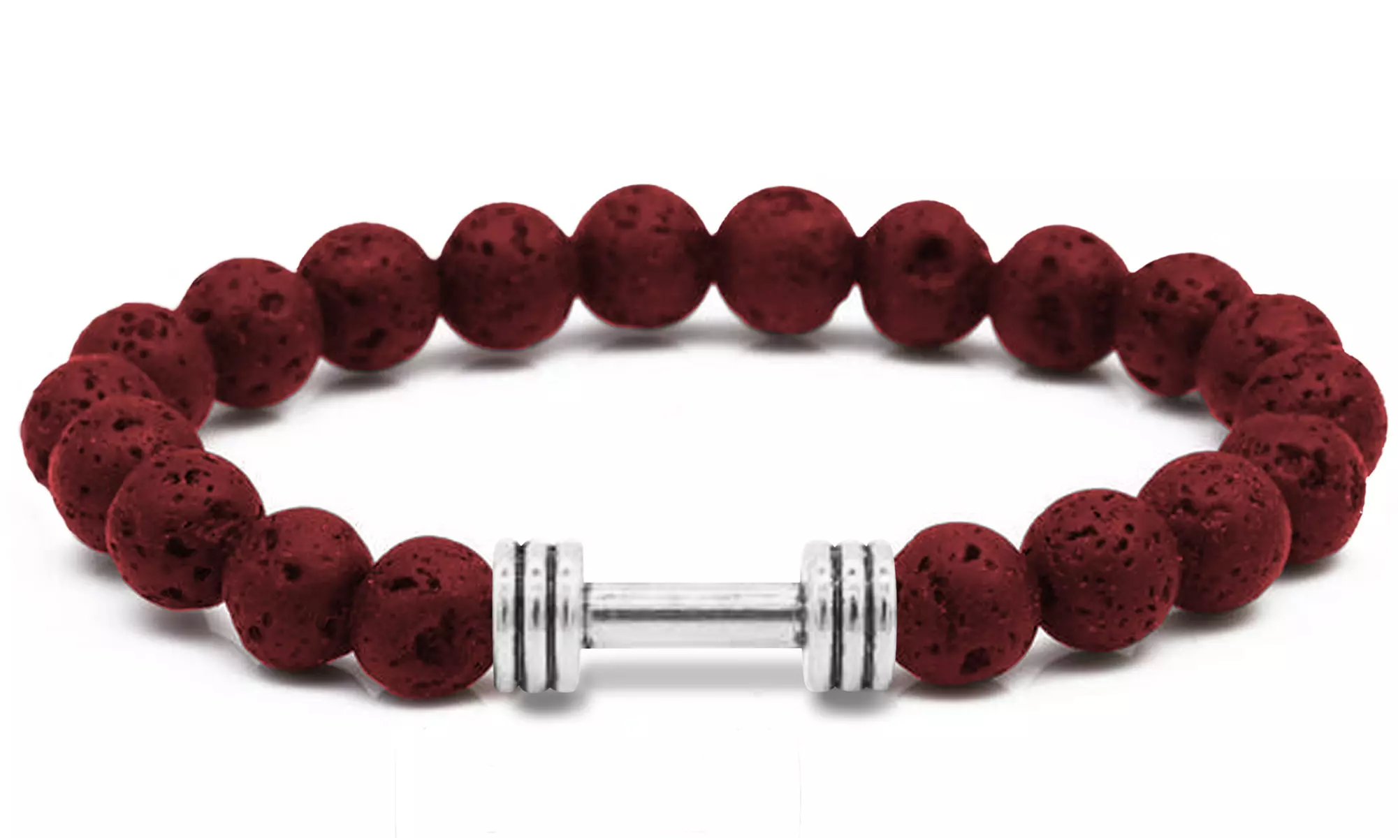 Men's Natural Stone Dumbbell Bracelet by Akor