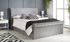  Chesterfield Ottoman Storage Bed with Optional Mattress 