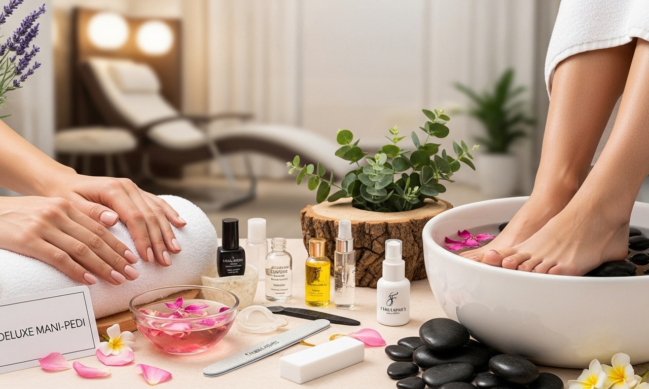 Indulge in a One Deluxe Manicure, Deluxe Pedicure or Combo of Both