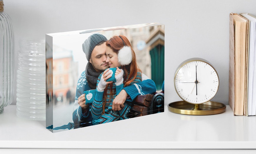 Image 2: Personalised Acrylic Photo Block in 4 Sizes – Stunning 3D Display