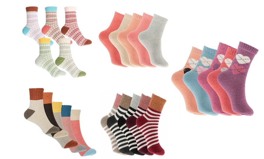 Image 1: Up to 15 Women's Thick Woolly Socks