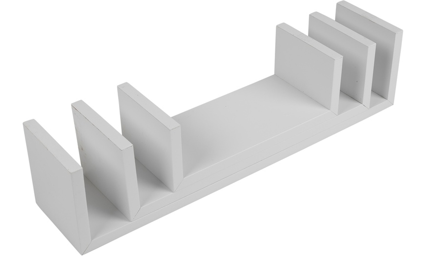 Image 10: U-Shaped Floating Shelf Unit