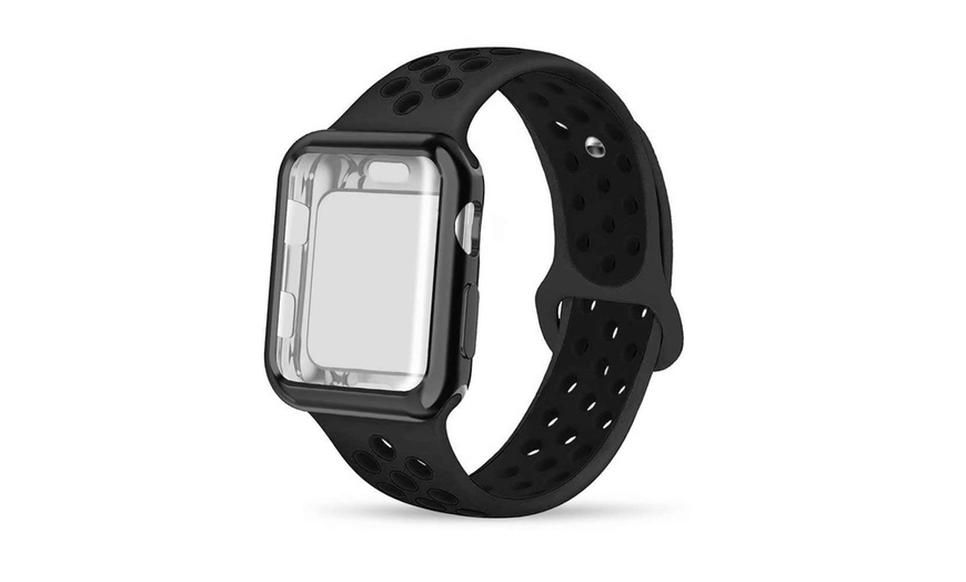 Image 3: Sports Strap Wrist Band Loop W/ Screen Protector Bumper Case For Apple Watch