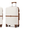 Image 12: KONO Stylish Stripe Design Suitcase with Spinner Wheels