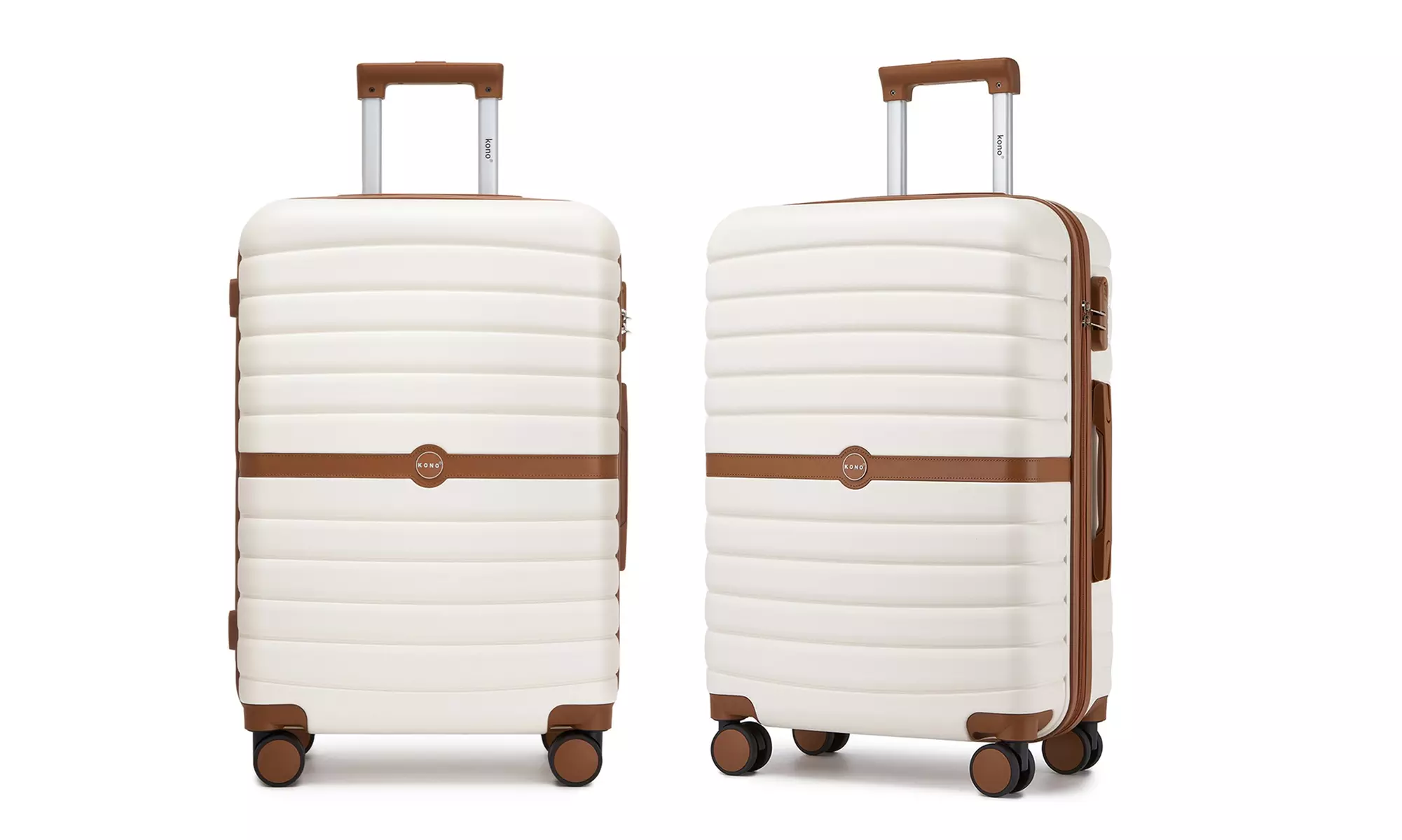 KONO Stylish Stripe Design Suitcase with Spinner Wheels