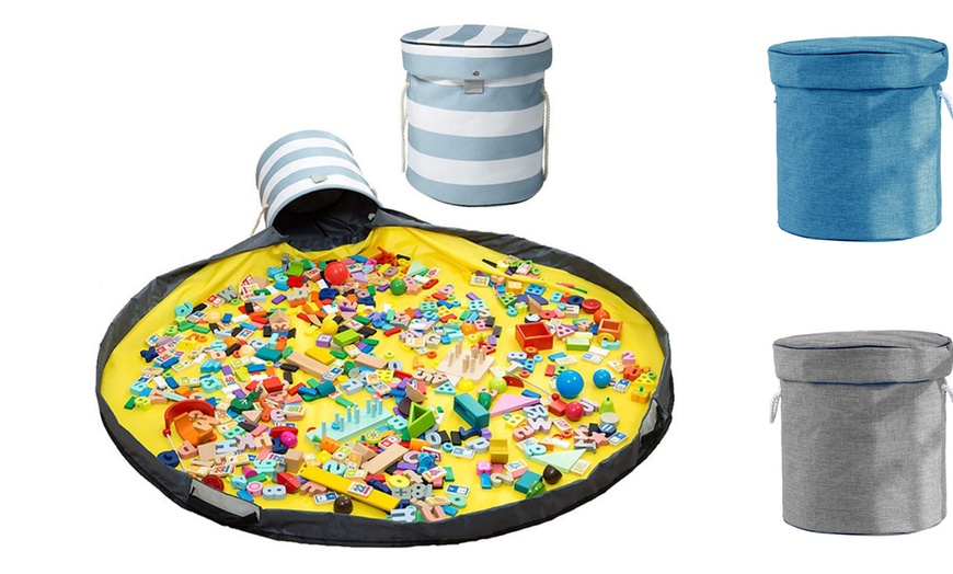 Image 1: Lego Storage Basket with a Lid