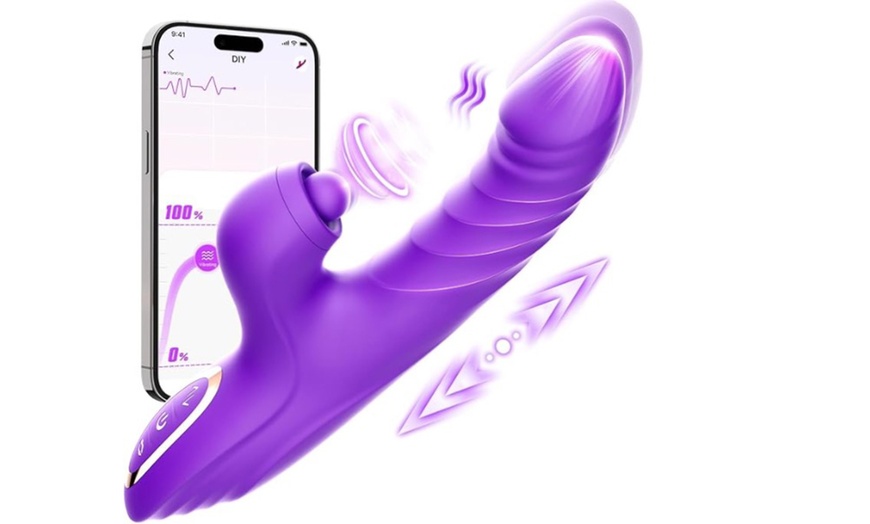 Image 2: G Spot Vibrator Thrusting Dildo