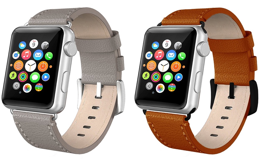 Image 14: Leather Strap for Apple Watch