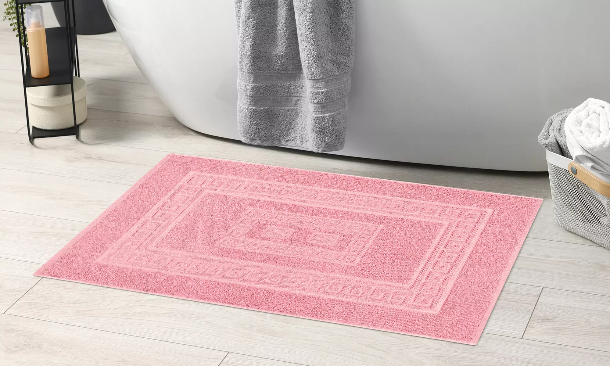 Alfombrilla de baño de tejido jacquard de alta absorción
