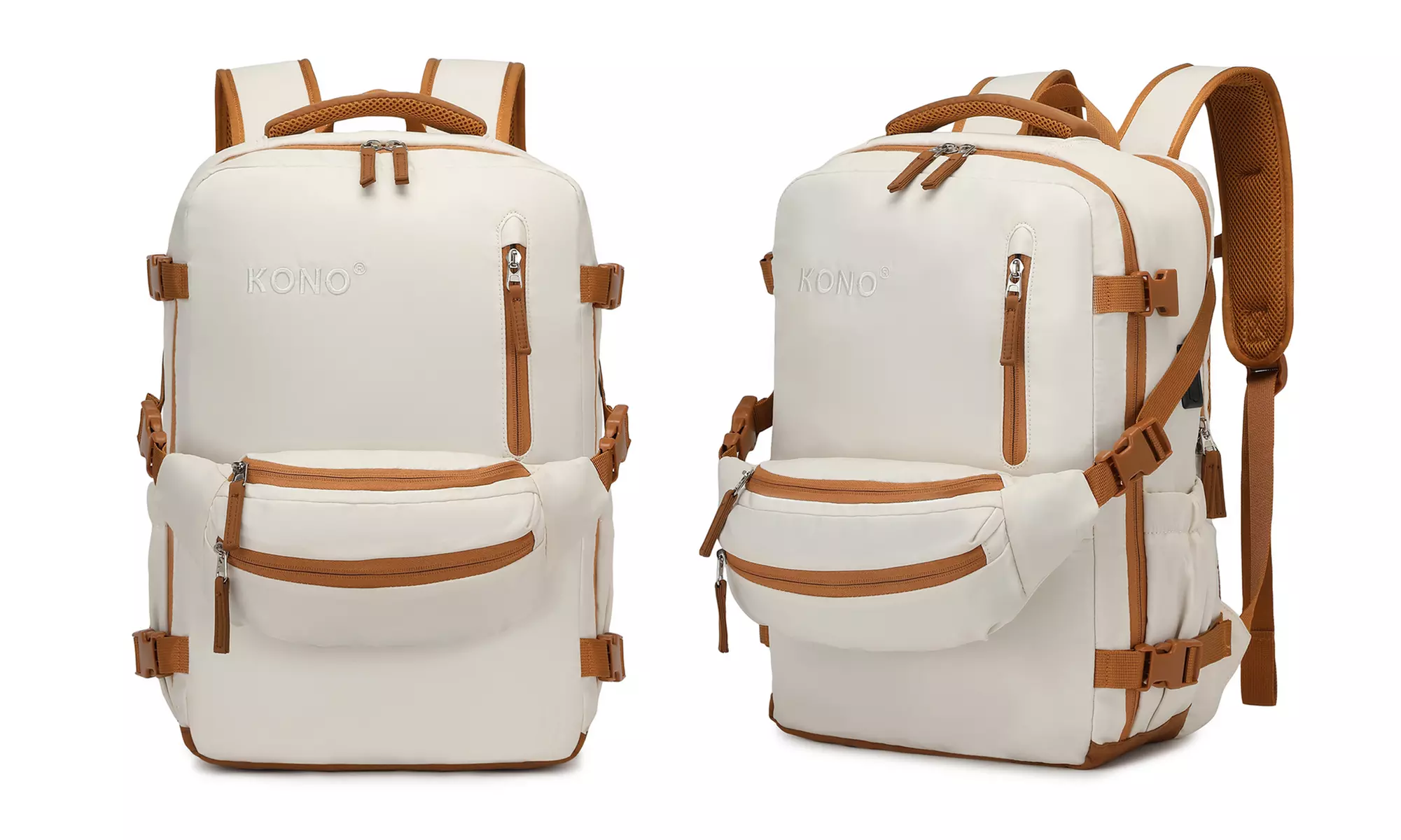 KONO 20L Multi-Function Travel Backpack With Detachable Waist Pack