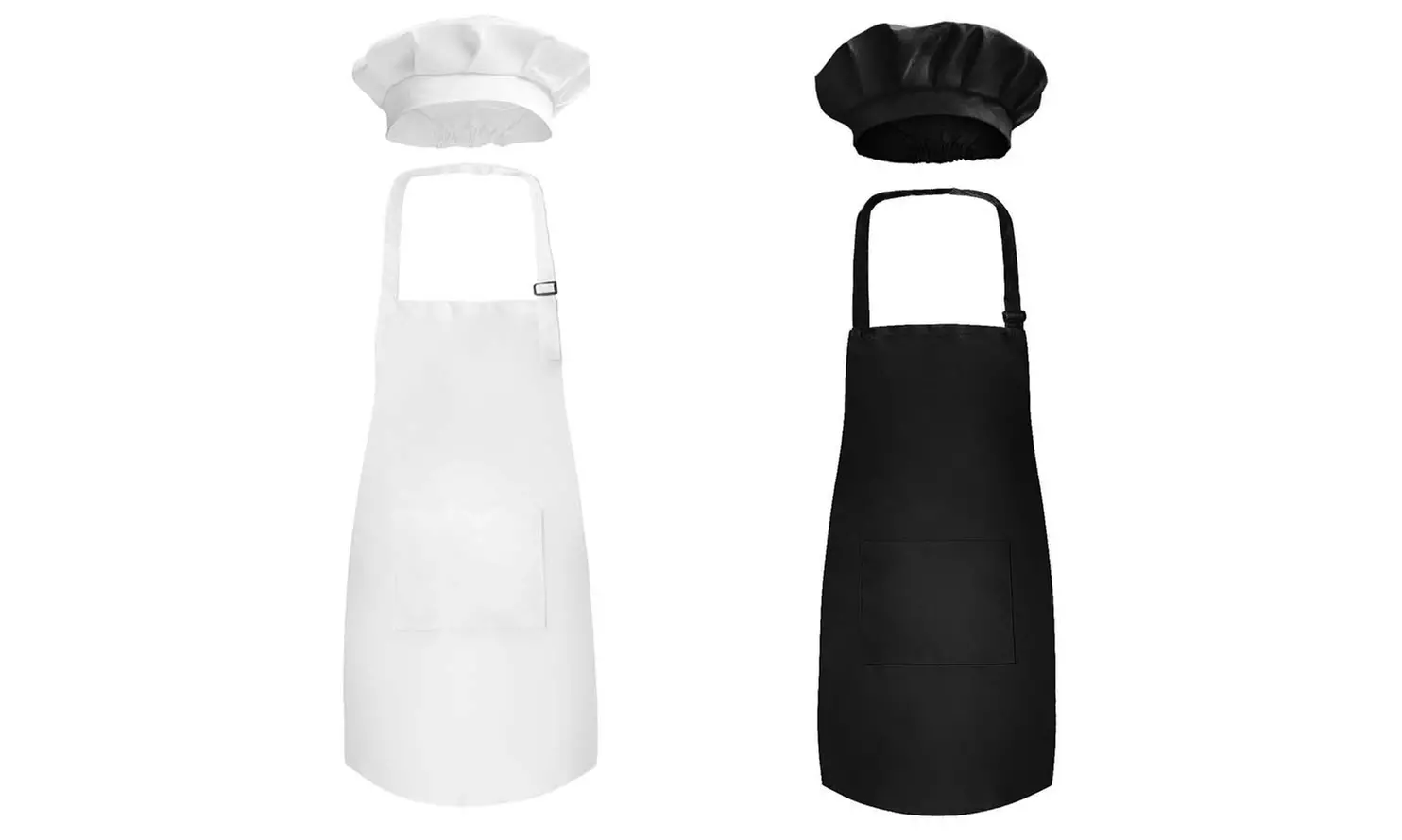 Novelty Place Kid's Chef Hat Apron Set 100% Cotton (3 Sets) - Primary Image