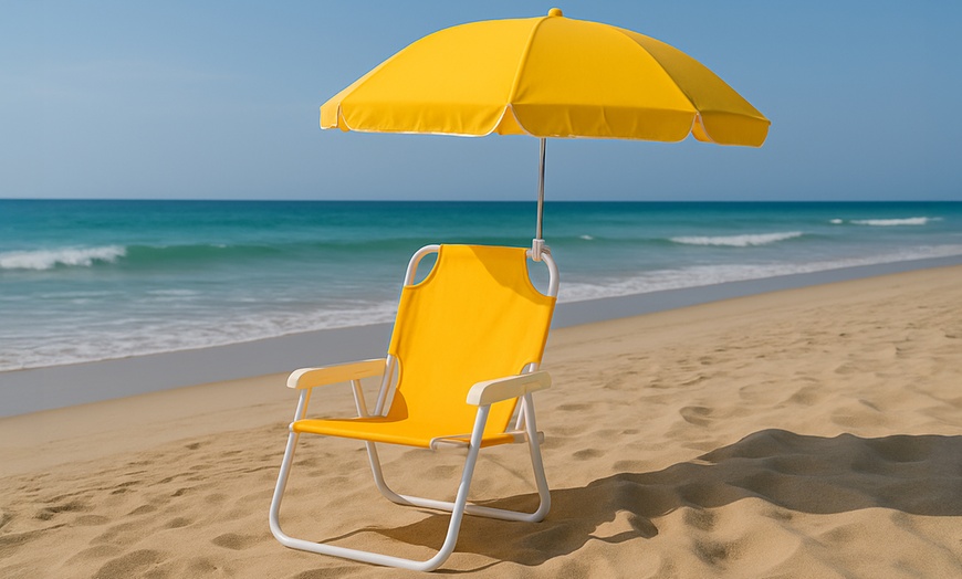 Image 2: Chaise pliante avec parasol pour enfants