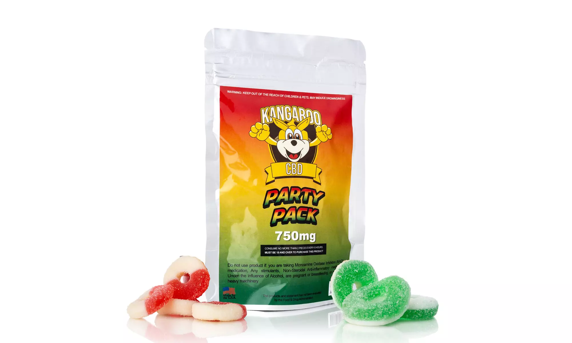 Groupon Exclusive High Potency CBD Infused Gummy Bundles (Kangaroo & Sunset)