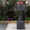 Image 9: Spiral Rainfall Water Feature with Planter and LED Lights