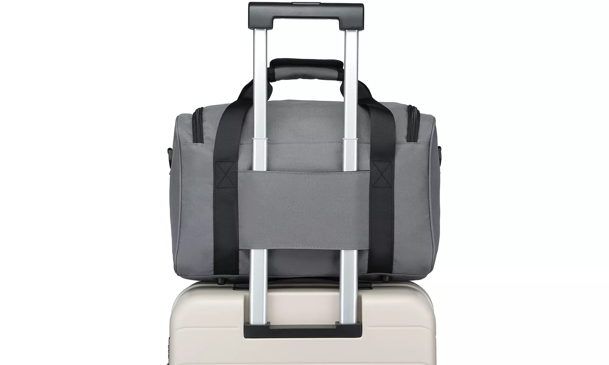 KONO 1 to 3-Piece ABS Hard Shell Suitcase and Duffel Bag Set Grey