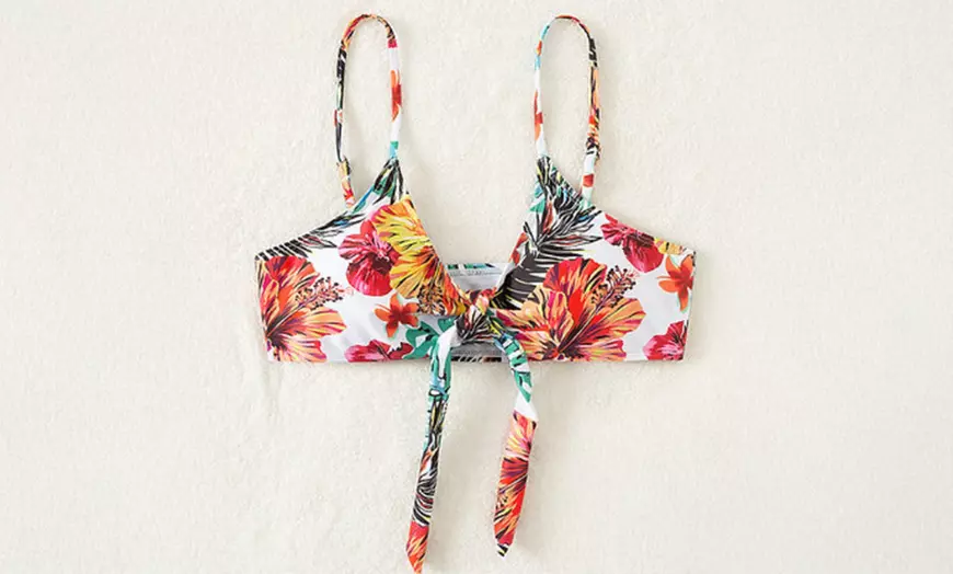 Image 5: Three-Piece Bikini Set with Floral Kimono in Adjustable Size