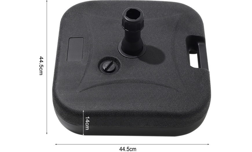Image 13: Heavy-Duty Umbrella Base for Rotating Parasol in Four Styles