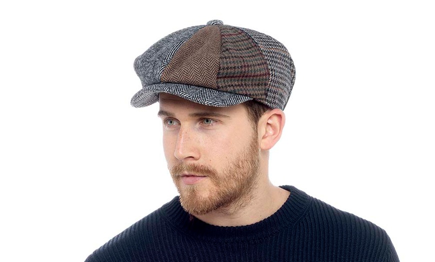 Image 2: Men's Wool Blend Baker Boy Hat