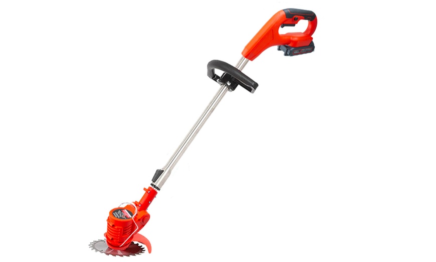 Image 3: Desbrozadora y cortacésped inalámbrico con doble batería de 36 W