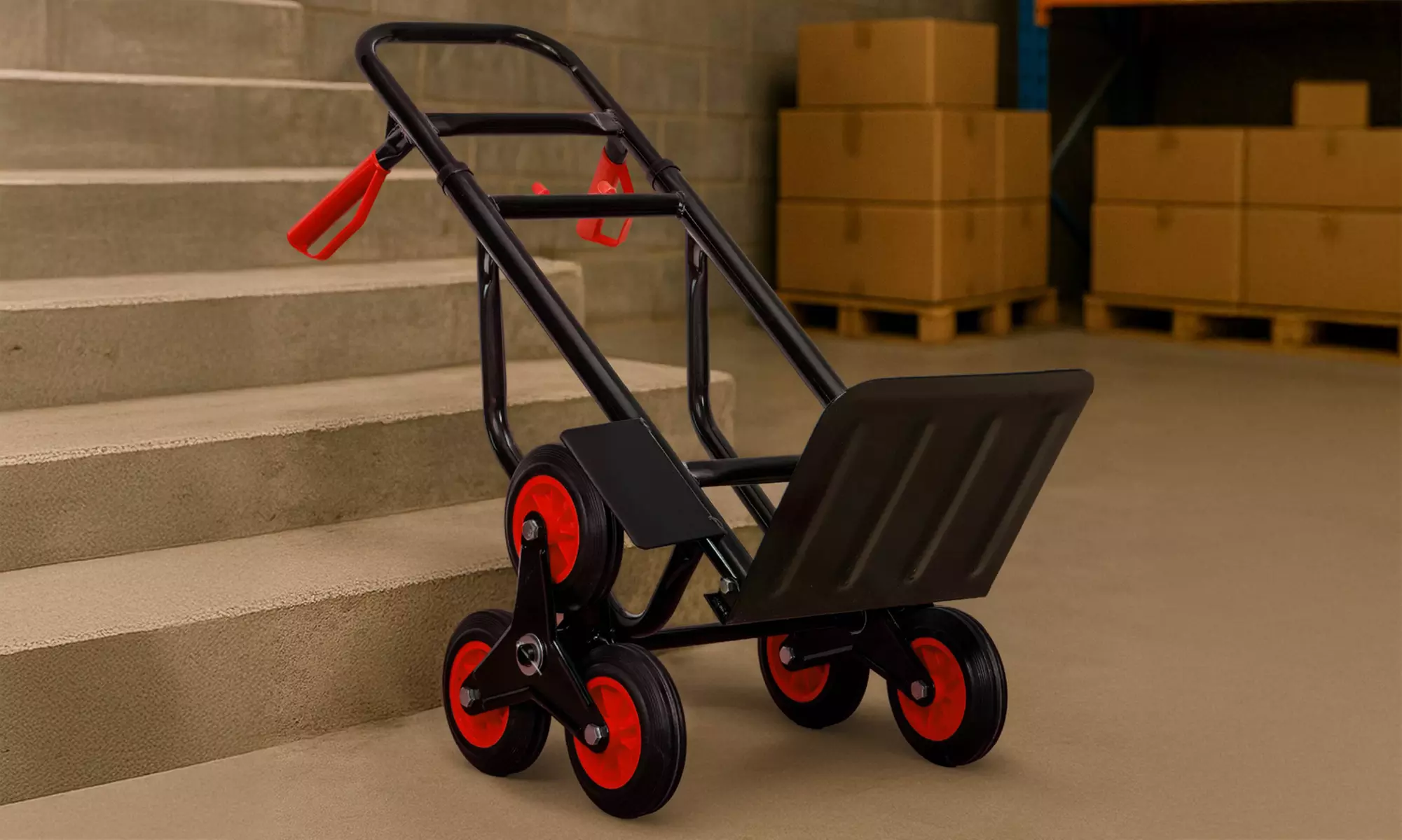 Klappbarer Transport-Trolley mit 6 Rädern