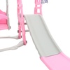 Image 3: 4-in-1 Toddler Playset with Slide, Swing, Climber and Basketball Hoop
